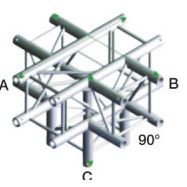 TRUSS FQ30-024 Cross + Down 5 Way Incl. connectors