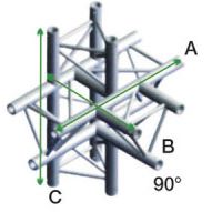 TRUSS FT30-021 T Cross Up+Down 5 Way Incl. connect