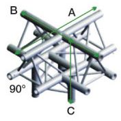 TRUSS FT30-025 Cross and Down 5 Way Apex Up Incl.