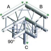 TRUSS GQ30-012 3-Way corner 90° Incl. connectors