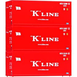 56220 3er Set 20 Ft. Container K-Line