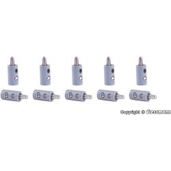6876 Zubehör / Stecker je 10 Stück, grau