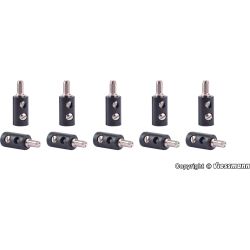 6877 Zubehör / Stecker je 10 Stück, schwarz