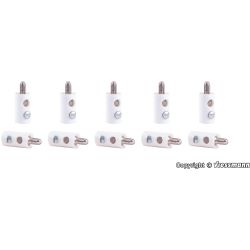 6878 Zubehör / Querlochstecker je 10 Stück, weiß