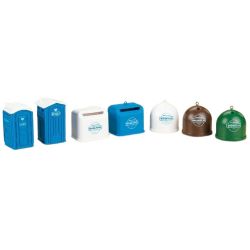 42593 Mobiltoiletten (2 Stück), Recyclingcontainer (5 Stück)