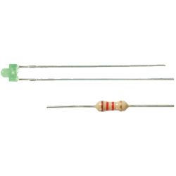3554 LED's grün,1,8 mm inkl. Vorwiederstand (3 Stück)