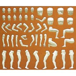45900 Modellfigur Adam 6 unbemalte Modellfiguren