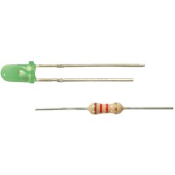 3552 LED's grün, 3,0 mm inkl. Vorwiederstand (4 Stück)
