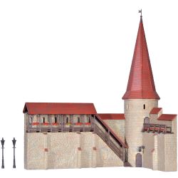 38915 Stadtmauer m.Rundturm in Weild der Stadt