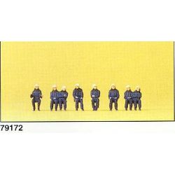 79172 Sitzende Feuerwehrleute, 1:160