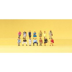 79199 Sitzende Reisende, 14 Figuren, 1:160