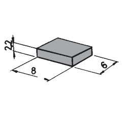 42256 Magnet 2,2 x 6 x 8 mm