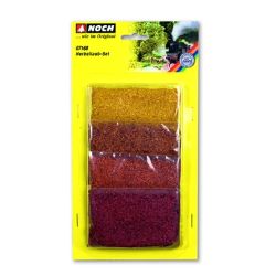 07168 Herbstlaub-Set mit gelb, rot, rotbraun und herbstorange