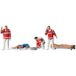 10543 Sanitäter und Verletzter auf Decke