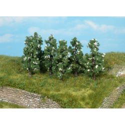 1172 Birnenbäume grün-weiß, 6 cm hoch (6 Stück)