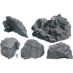 58451 Struktur-Felsstücke Granit, 5 Stück