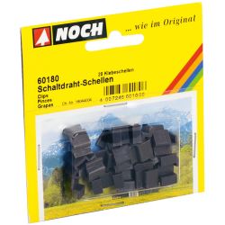 60180 Schaltdraht-Schellen, 20 Klebeschellen
