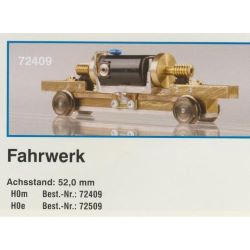 72509 Fahrwerk mit Messingrahmen Achsstand 52,0 mm