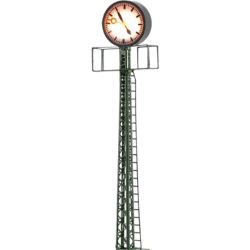 5368 Uhr auf Mast mit Podest, beleuchtet