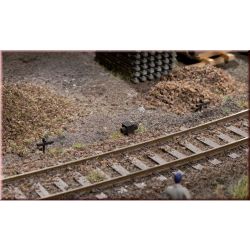 41619 10 Seilzughalter, 2 Druckrollenkästen H0