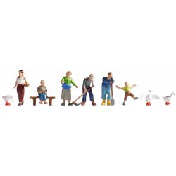 36629 Landwirte, 6 Figuren + 3 Tiere + Zubehör