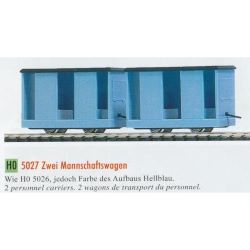 5027 Grubenbahn - 2 Mannschaftswagen, blau