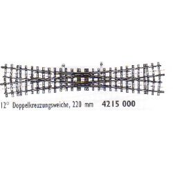 4215000 H0m Doppelkreuzungsweiche 12', 220mm