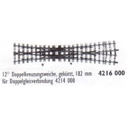 4216000 H0m Doppelkreuzungsweiche 12', 182mm