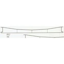 148 Fahrdraht verkupfert, 0,7 x 375mm (5 Stück)