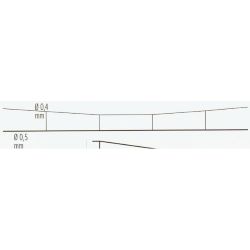 181 Fahrdraht verkupfert, 0,5 x 200mm, offen (5 Stück)