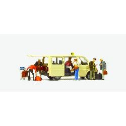 33244 Taxi Ford Transit + Taxifahrer u. Fahrgäste