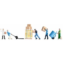 36038 Lagerarbeiter, 5 Figuren + Zubehör