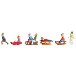 15819 Kinder im Schnee, 6 Figuren + Zubehör