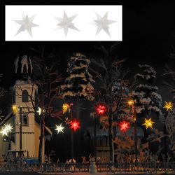 5414 Weihnachtsstern, beleuchtet, weiß, 3 Stück