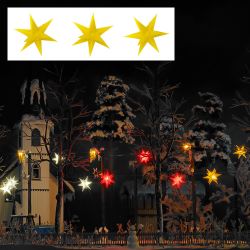 5415 Weihnachtsstern, beleuchtet, gelb, 3 Stück