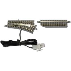 97023 R023, Elektr. Weiche rechts R127-26°, 55mm