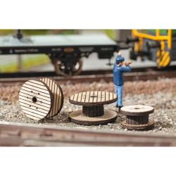 14202 Kabelrollen 3-er Set, 1,8 x 1,5 cm, 1,2 cm h