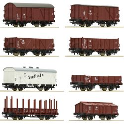 67127 8-teiliges Set Güterwagen der DR Ep:III