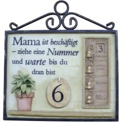 Dekotafel Mama ist beschäftigt