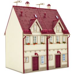 43843 H0 Reihen-Doppelhaus, beige