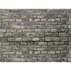 46040 H0 Mauerplatte Granit aus Karton, 25 x 12,5 cm (1 Stück)