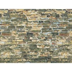 46043 H0 Mauerplatte Naturstein braun, 25 x 12,5 cm (10 Stück)