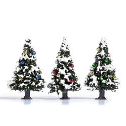 6464 Verschneite Weihnachtsbäume, 3 Stück
