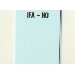 Ha0 IFA Decal 1 Bogen 6 X LOGO weiß