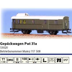 53020 Gepäckwagen Pwi31a Mainz DRG Ep.II
