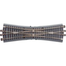 83791 Doppelkreuzungsweiche braun mit Antrieb