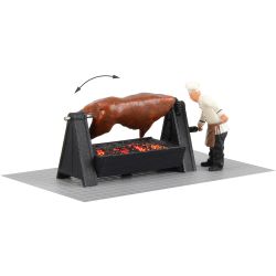 1552 Grill mit drehendem Ochsen, bewegt