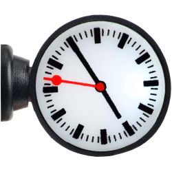 1383 H0 Bel. Bahnhofsuhr, LED weiß