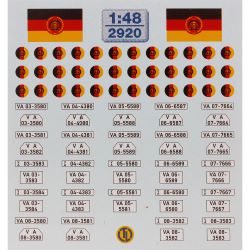 2920 NVA Embleme u. KFZ Kennzeichen 1/45