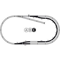 55321 A-Gleis mit Bettung Gleis Set C